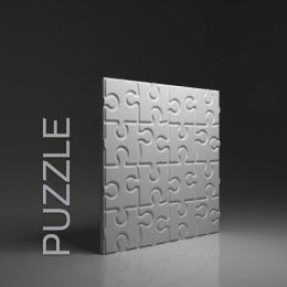 Panel gipsowy dekoracyjny ścienny 3D puzzle