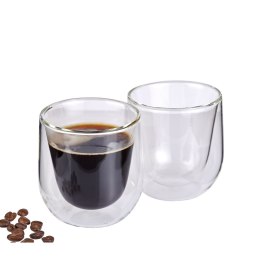 2 szklanki do kawy, podwójne ścianki, 0,15 l, śred. 9 x 9 cm