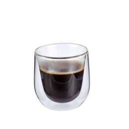 2 szklanki do kawy, podwójne ścianki, 0,15 l, śred. 9 x 9 cm