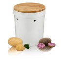 Ceramiczny pojemnik na ziemniaki z bambusową pokrywą, śred. 20 x 23 cm