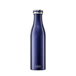 Butelka termiczna, stalowa, 0,75 l, niebieska metaliczna