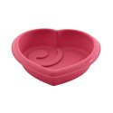Forma w kształcie serca, silikon, 22 x 21 cm, różowa