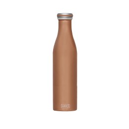 Butelka termiczna, stalowa, 0,75 l, brązowa metaliczna
