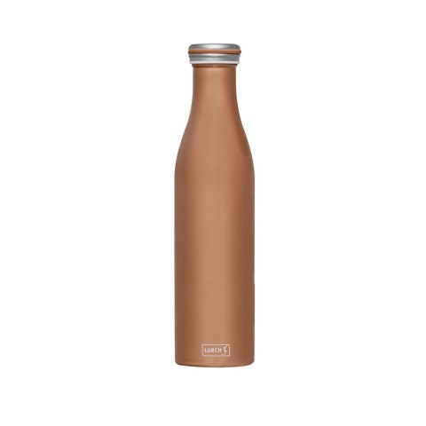 Butelka termiczna, stalowa, 0,75 l, brązowa metaliczna