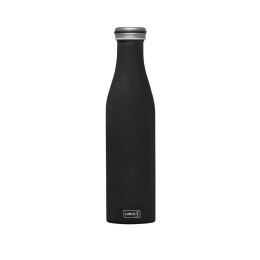 Butelka termiczna, stalowa, 0,75 l, czarna matowa