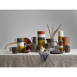 Filiżanka do herbaty, szara, ceramika, 0,4 l, wys. 9 cm