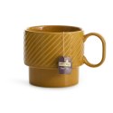 Filiżanka do herbaty, żółta, ceramika, 0,4 l, wys. 9 cm
