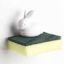 Uchwyt na gąbkę królik Bunny biały 10206-WH Qualy