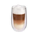 2 szklanki do latte macchiato, podwójne ścianki, 0,35 l, śred. 9 x 14 cm