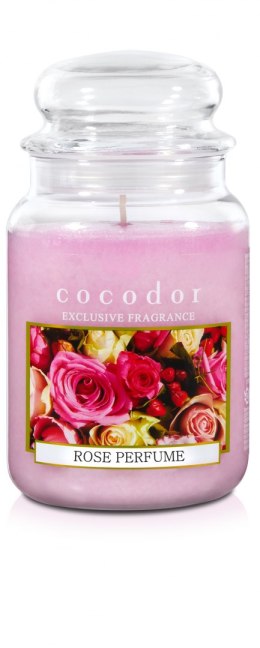 Świeca duża 550 g Rose Perfume PCA30432 Cocodor