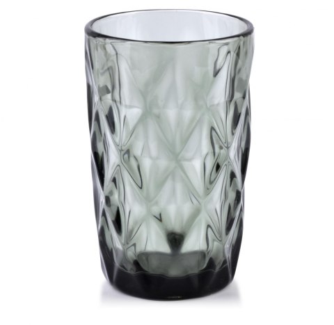 Zestaw 6 eleganckich szklanek 300ml, wysokość 12,8 cm