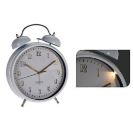 Zegarek budzik z oświetleniem Retro biały 23x30 cm