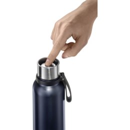 Butelka termiczna, stalowa, 0,75 l, śred. 8 x 27 cm, granatowa Lurch