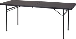 Stół składany ogrodowy 180x68x73cm czarny