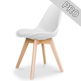 Skandynawskie krzesło MONZA białe (PU)