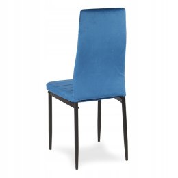 Krzesło VALVA VELVET BLUE+ tapicerowane