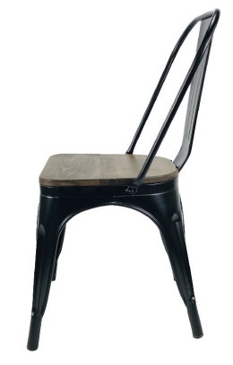 Wygodne krzesło metalowe Corsica Nero Oak II