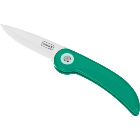 Składany nóż piknikowy, ceramiczny, 19 cm, zielony