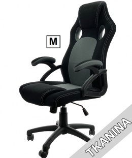 Krzesło biurowe obrotowe CARRERA M szare tkanina