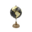 Czarny Globus na drewnianej podstawie - NC2131