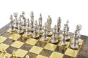 Ekskluzywne, duże szachy metalowe - Renesans S9BRO; 36x36cm