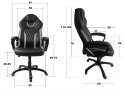Fotel obrotowy ergonomiczny SPIDER czarna tkanina