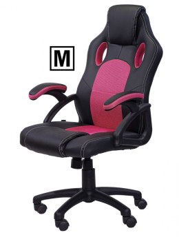 Fotel obrotowy do biurka CARRERA M w różowym kolorze