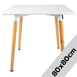 Stół kwadratowy GENUA WHITE 800 Elegancja i styl