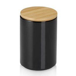 Pojemnik kuchenny, ceramika/bambus, 0,7 l, śred. 10 x 15 cm, czarny Kela