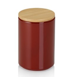 Pojemnik kuchenny, ceramika/bambus, 0,7 l, śred. 10 x 15 cm, czerwony Kela