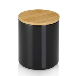 Pojemnik kuchenny, ceramika/bambus, 1,0 l, śred. 12 x 15 cm, czarny Kela