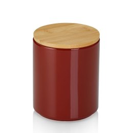 Pojemnik kuchenny, ceramika/bambus, 1,0 l, śred. 12 x 15 cm, czerwony Kela