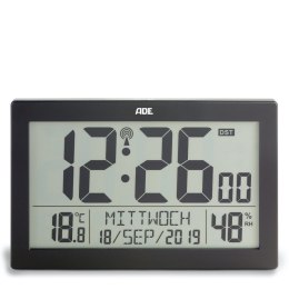 Zegar elektroniczny, z kalendarzem, termometrem, higrometrem i budzikiem, 22,5 x 3,5 x 14,5 cm ADE