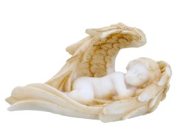 Aniołek śpiący w skrzydłach - alabaster grecki