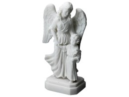 Anioł Stróż z dzieckiem -alabaster grecki