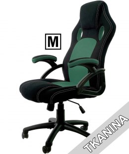 Fotel biurowy CARRERA M zielono-limonkowa tkanina