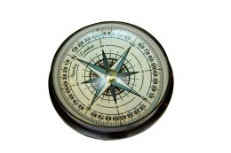 Kompas soczewkowy - błękitna róża wiatrów - COM-0355, 8x8x4 cm; 0,25kg