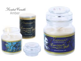 Świeczka zapachowa, american mały - V. van Gogh, Kwitnący Migdałowiec, Amber (CARMANI)