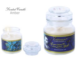 Świeczka zapachowa, american mały - V. van Gogh, Kwitnący Migdałowiec, Amber (CARMANI)