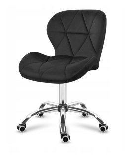 Krzesło tapicerowane VASTO OFFICE BLACK VELVET