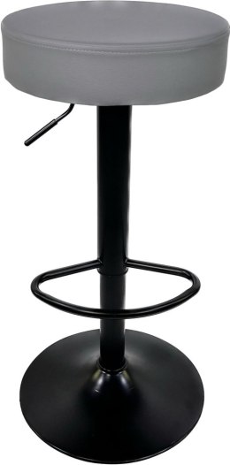 Krzesło barowe design szare PU nowoczesny hoker