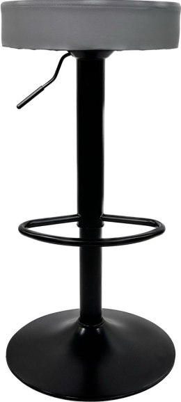 Krzesło barowe design szare PU nowoczesny hoker