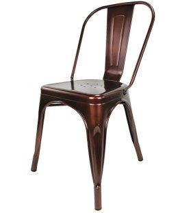 Eleganckie krzesło loft CORSICA w kolorze miedzi
