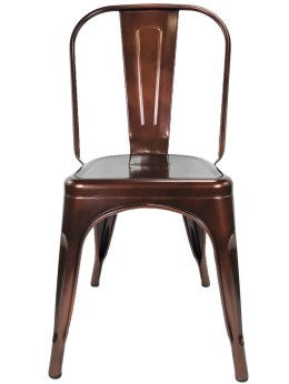 Eleganckie krzesło loft CORSICA w kolorze miedzi
