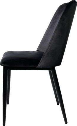 Fotel tapicerowany GOTI czarne welwetowe