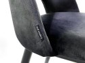 Fotel tapicerowany GOTI czarne welwetowe