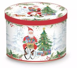 Święty Mikołaj z Pieskami Kubek Porcelanowy w Ozdobnej Puszce 350 ml