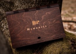 Drewniane pudełko na zdjęcia 15x23cm Memories