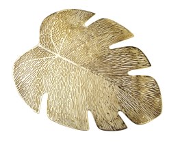 JUNGLE Mata stołowa 45,5x33xh0,01cm liść złoty