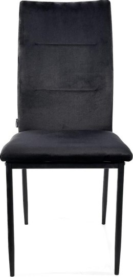 Krzesło tapicerowane VALVA DUO BLACK VELVET II GATUNEK